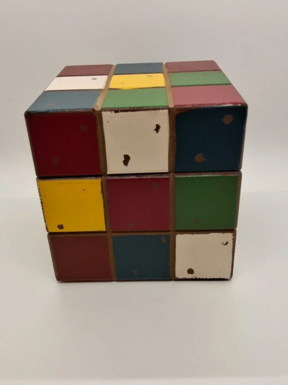 Wooden Rubik's Cube Storage/Display Shelf Box Container